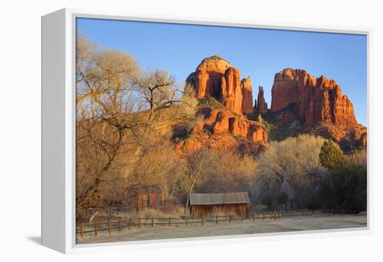 Cathedral Rock at Red Rock Crossing, Sedona, Arizona, United States of America, North America-Richard Cummins-Framed Premier Image Canvas