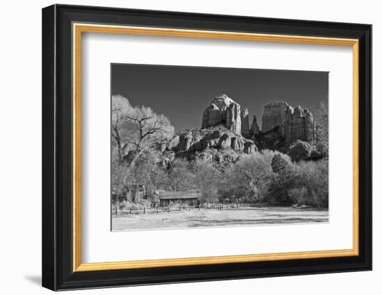 Cathedral Rock from Crescent Moon Ranch-desertsolitaire-Framed Photographic Print