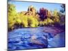 Cathedral Rock Reflecting on Oak Creek, Sedona, Arizona, USA-Christopher Talbot Frank-Mounted Photographic Print