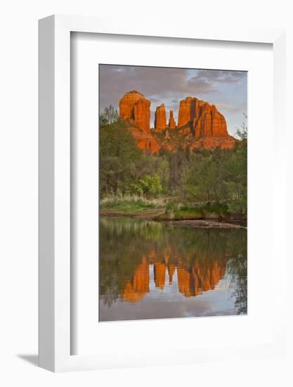 Cathedral Rock, Sunset, Red Rock Crossing, Sedona, Arizona, Usa-Michel Hersen-Framed Photographic Print