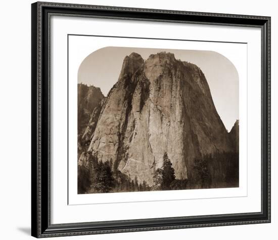 Cathedral Rock - Yosemite, California, 1861-Carleton Watkins-Framed Art Print