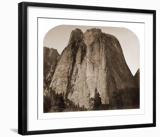 Cathedral Rock - Yosemite, California, 1861-Carleton Watkins-Framed Art Print
