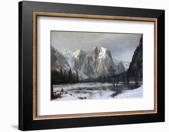 Cathedral Rocks, Yosemite Valley, California-Albert Bierstadt-Framed Premium Giclee Print