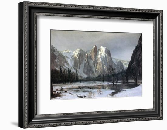 Cathedral Rocks, Yosemite Valley, California-Albert Bierstadt-Framed Premium Giclee Print