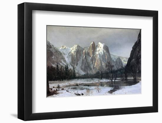 Cathedral Rocks, Yosemite Valley, California-Albert Bierstadt-Framed Premium Giclee Print