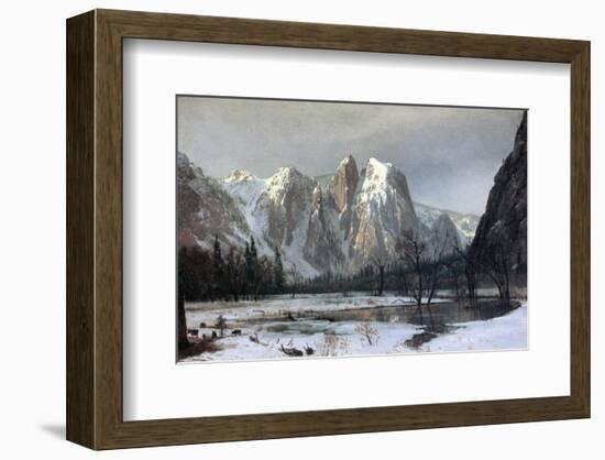 Cathedral Rocks, Yosemite Valley, California-Albert Bierstadt-Framed Premium Giclee Print