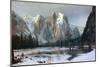 Cathedral rocks, Yosemite Valley-Albert Bierstadt-Mounted Art Print