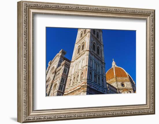 Cathedral Santa Maria del Fiore, Giotto Bell Tower, Tuscany, Italy-Nico Tondini-Framed Photographic Print