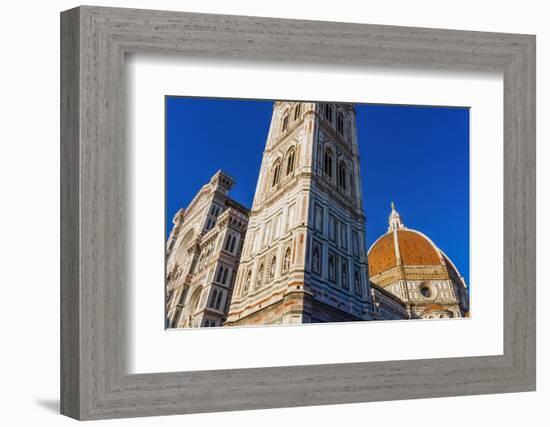 Cathedral Santa Maria del Fiore, Giotto Bell Tower, Tuscany, Italy-Nico Tondini-Framed Photographic Print