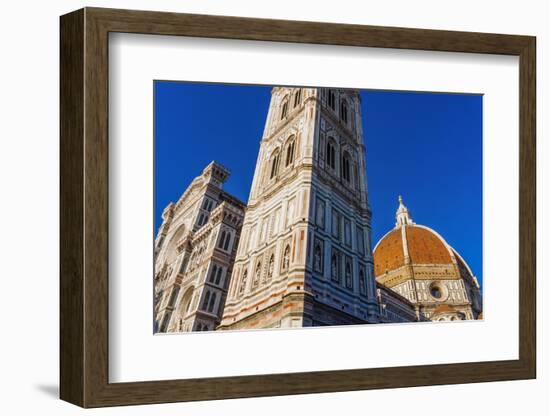 Cathedral Santa Maria del Fiore, Giotto Bell Tower, Tuscany, Italy-Nico Tondini-Framed Photographic Print