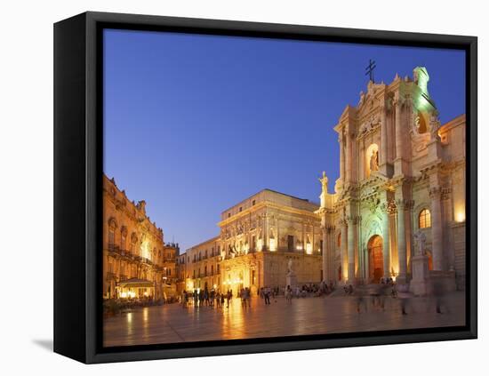 Cathedral Santa Maria Delle Colonne, Syracuse, Sicily, Italy-Katja Kreder-Framed Premier Image Canvas