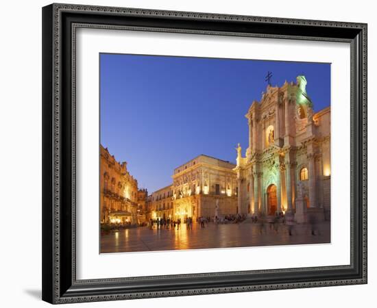 Cathedral Santa Maria Delle Colonne, Syracuse, Sicily, Italy-Katja Kreder-Framed Photographic Print