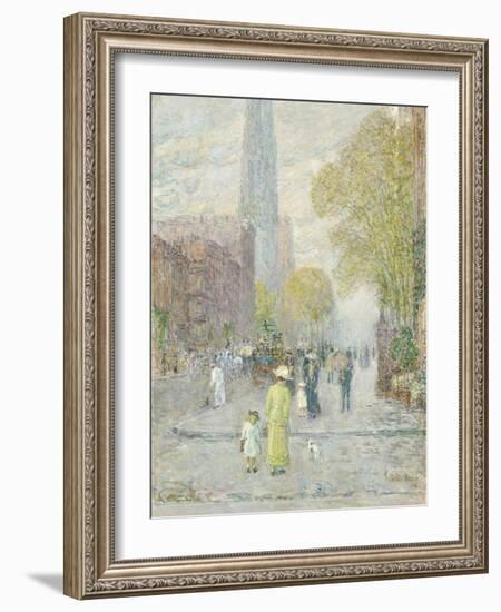 Cathedral Spires, Spring Morning, 1909-Childe Hassam-Framed Giclee Print