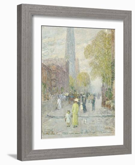 Cathedral Spires, Spring Morning, 1909-Childe Hassam-Framed Giclee Print