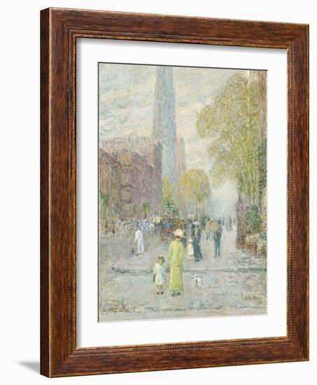 Cathedral Spires, Spring Morning, 1909-Childe Hassam-Framed Giclee Print