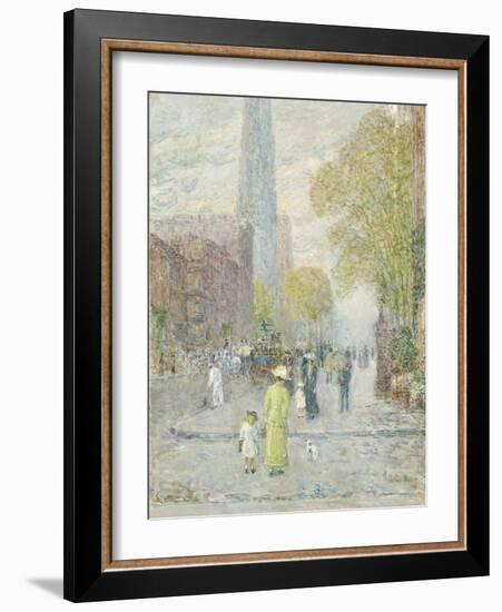 Cathedral Spires, Spring Morning, 1909-Childe Hassam-Framed Giclee Print