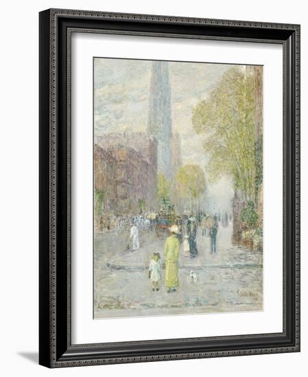 Cathedral Spires, Spring Morning, 1909-Childe Hassam-Framed Giclee Print