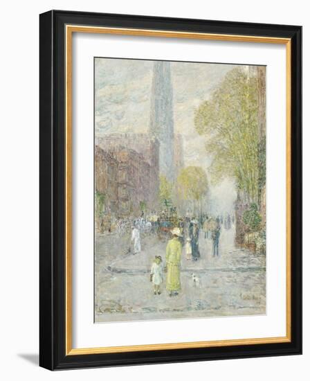 Cathedral Spires, Spring Morning, 1909-Childe Hassam-Framed Giclee Print