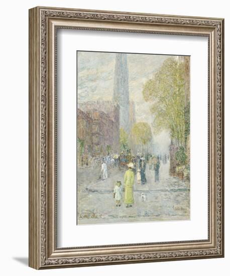 Cathedral Spires, Spring Morning, 1909-Childe Hassam-Framed Giclee Print