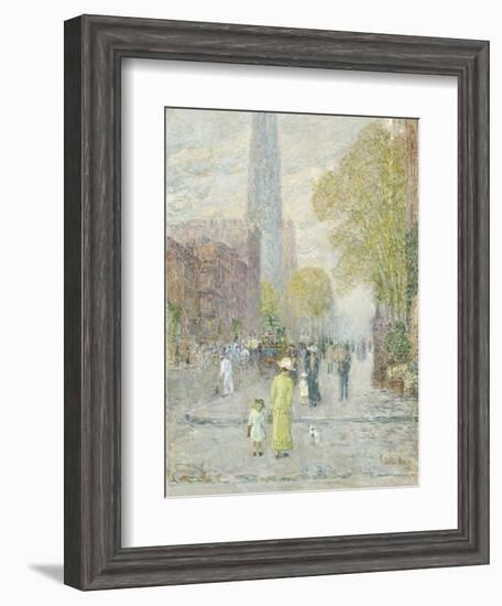 Cathedral Spires, Spring Morning, 1909-Childe Hassam-Framed Giclee Print