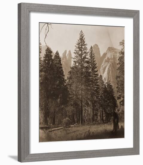 Cathedral Spires - Yosemite, California, 1861-Carleton Watkins-Framed Art Print