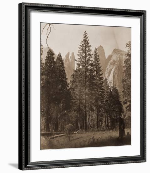 Cathedral Spires - Yosemite, California, 1861-Carleton Watkins-Framed Art Print