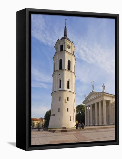 Cathedral Square, Cathedral and 57M Tall Belfry, Vilnius, Lithuania, Baltic States-Gavin Hellier-Framed Premier Image Canvas