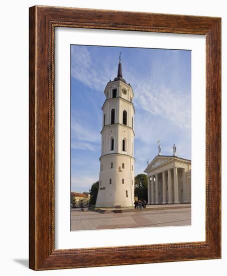 Cathedral Square, Cathedral and 57M Tall Belfry, Vilnius, Lithuania, Baltic States-Gavin Hellier-Framed Photographic Print