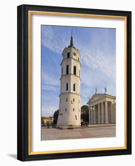 Cathedral Square, Cathedral and 57M Tall Belfry, Vilnius, Lithuania, Baltic States-Gavin Hellier-Framed Photographic Print