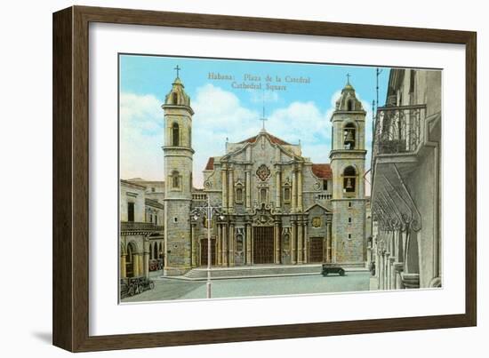 Cathedral Square, Havana, Cuba-null-Framed Art Print