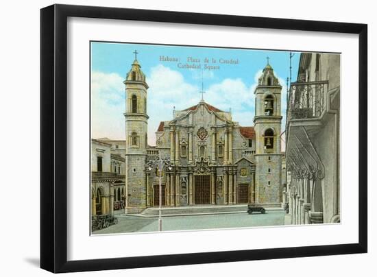 Cathedral Square, Havana, Cuba-null-Framed Art Print