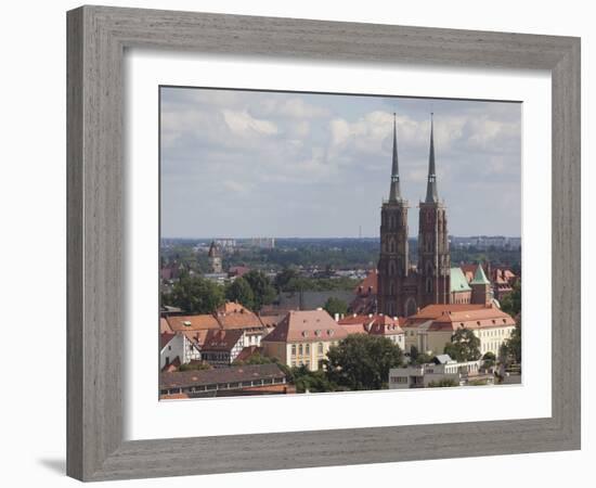 Cathedral View from Marii Magdaleny Church, Wroclaw, Silesia, Poland, Europe-Frank Fell-Framed Photographic Print