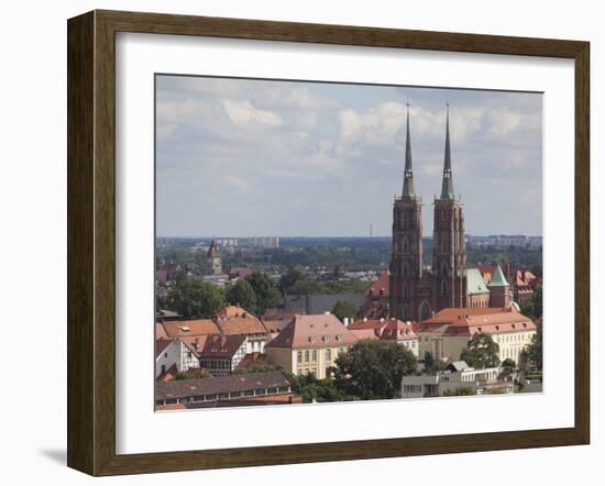 Cathedral View from Marii Magdaleny Church, Wroclaw, Silesia, Poland, Europe-Frank Fell-Framed Photographic Print