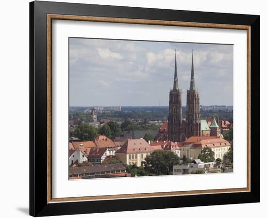 Cathedral View from Marii Magdaleny Church, Wroclaw, Silesia, Poland, Europe-Frank Fell-Framed Photographic Print