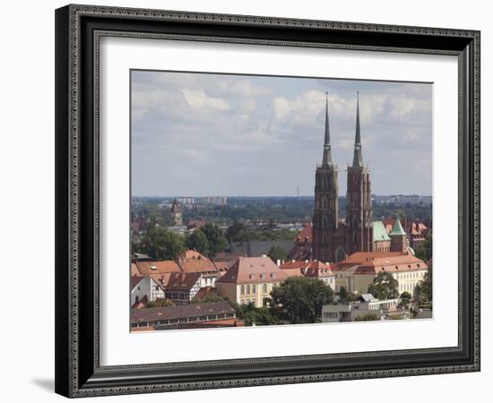 Cathedral View from Marii Magdaleny Church, Wroclaw, Silesia, Poland, Europe-Frank Fell-Framed Photographic Print