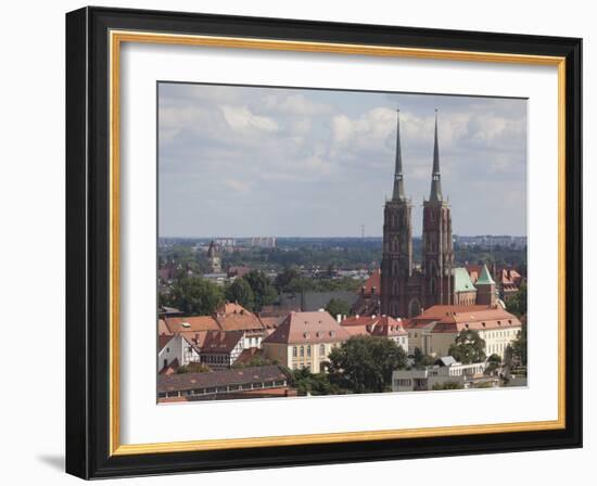 Cathedral View from Marii Magdaleny Church, Wroclaw, Silesia, Poland, Europe-Frank Fell-Framed Photographic Print