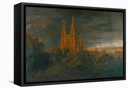 Cathedrale (A Town on a River)-Karl Friedrich Schinkel-Framed Premier Image Canvas