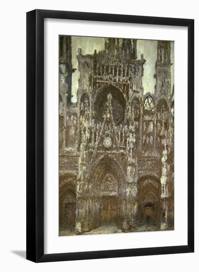 Cathedrale de Rouen-Harmonie Brune-Claude Monet-Framed Giclee Print