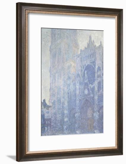 Cathédrale de Rouen. Le portail et la tour Saint-Romain, effet du matin, harmonie blanche-Claude Monet-Framed Giclee Print
