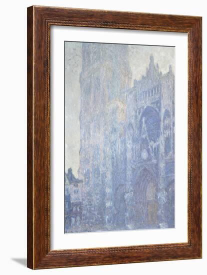 Cathédrale de Rouen. Le portail et la tour Saint-Romain, effet du matin, harmonie blanche-Claude Monet-Framed Giclee Print