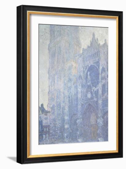 Cathédrale de Rouen. Le portail et la tour Saint-Romain, effet du matin, harmonie blanche-Claude Monet-Framed Giclee Print