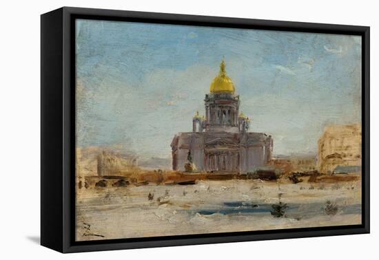 Cathédrale Saint-Isaac à Saint-Pétersbourg-Félix Ziem-Framed Premier Image Canvas