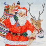 Father Christmas and His Reindeer-Catherine Bradbury-Giclee Print