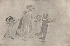 Illustration for Goosey, Goosey Gander, Where Shall I Wander?, Kate Greenaway (1846-190)-Catherine Greenaway-Framed Giclee Print