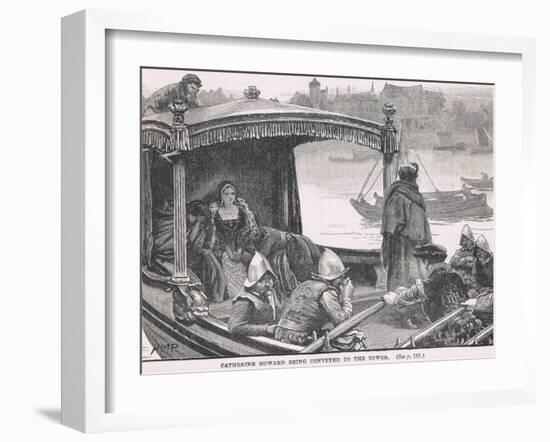 Catherine Howard Being Conveyed to the Tower 1542-Henry Marriott Paget-Framed Giclee Print