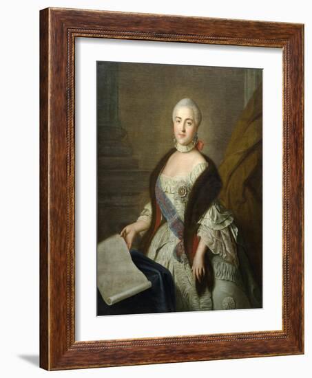 Catherine II as Grand Duchess Ekaterina Alekseyevna, 1762-Ivan Petrovich Argunov-Framed Giclee Print