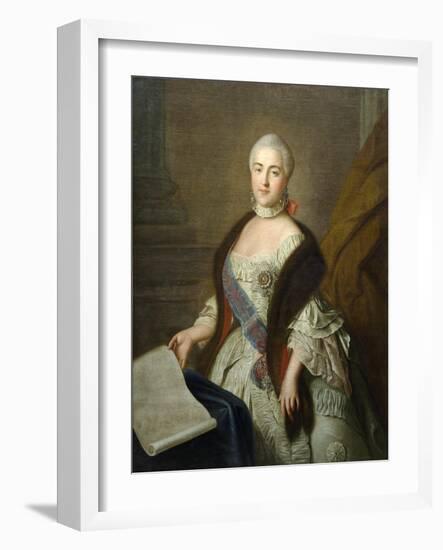 Catherine II as Grand Duchess Ekaterina Alekseyevna, 1762-Ivan Petrovich Argunov-Framed Giclee Print