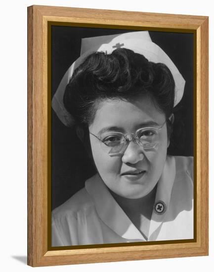 Catherine Natsuko Yamaguchi, Red Cross instructor, Manzanar Relocation Center, 1943-Ansel Adams-Framed Premier Image Canvas