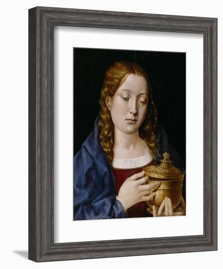 Catherine of Aragon as the Magdalene (Oil on Oak Panel)-Michiel Sittow-Framed Giclee Print