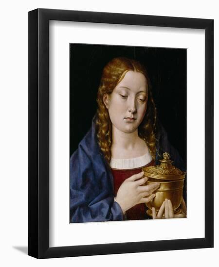 Catherine of Aragon as the Magdalene (Oil on Oak Panel)-Michiel Sittow-Framed Giclee Print